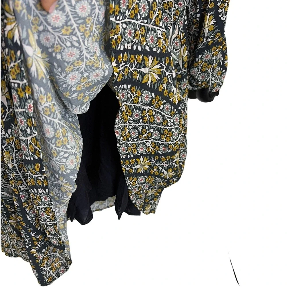 Spartina 449 Women Catalina Boho Floral Paisley Mini Tunic Dress Long Sleeve XXL - Picture 6 of 9